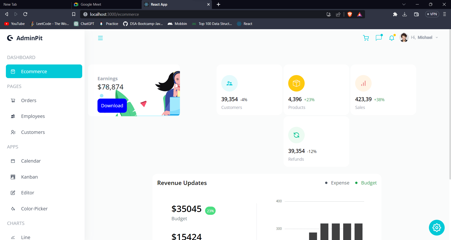 Screenshot of AdminPit