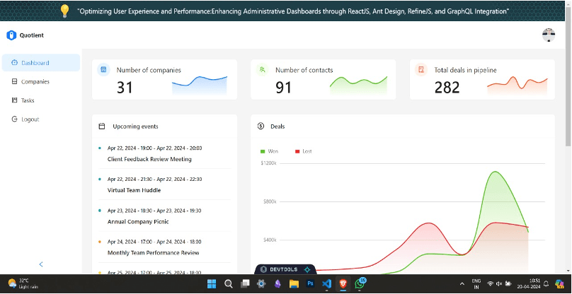 Screenshot of Quotient